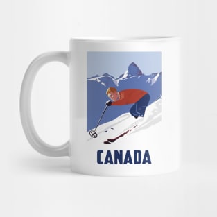 Canada Ski Vintage Travel Poster Mug